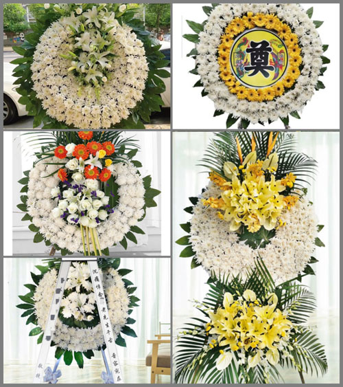 浙江省绍兴上虞区崧厦镇花圈速递